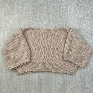 Handmade Tan Cropped Sweater